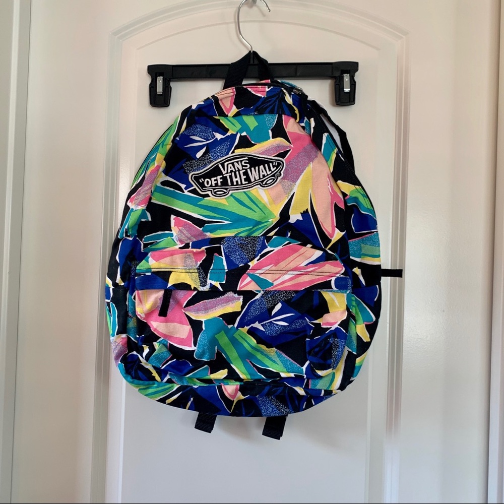 Vans tropical floral canvas backpack